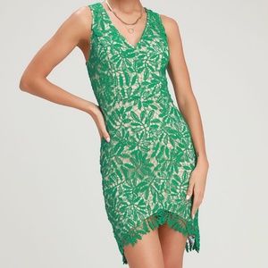 Amberley Green Lace Sleeveless Bodycon Dress